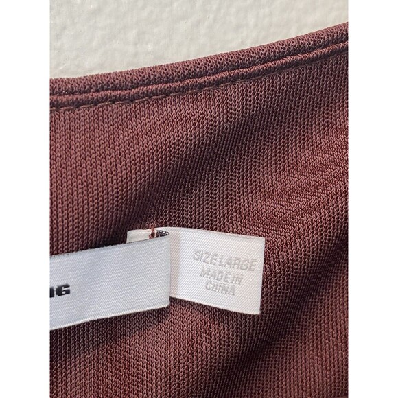 T by Alexander Wang Bodycon Burgundy Long Sleeve Dress Size Large - Picture 4 of 6